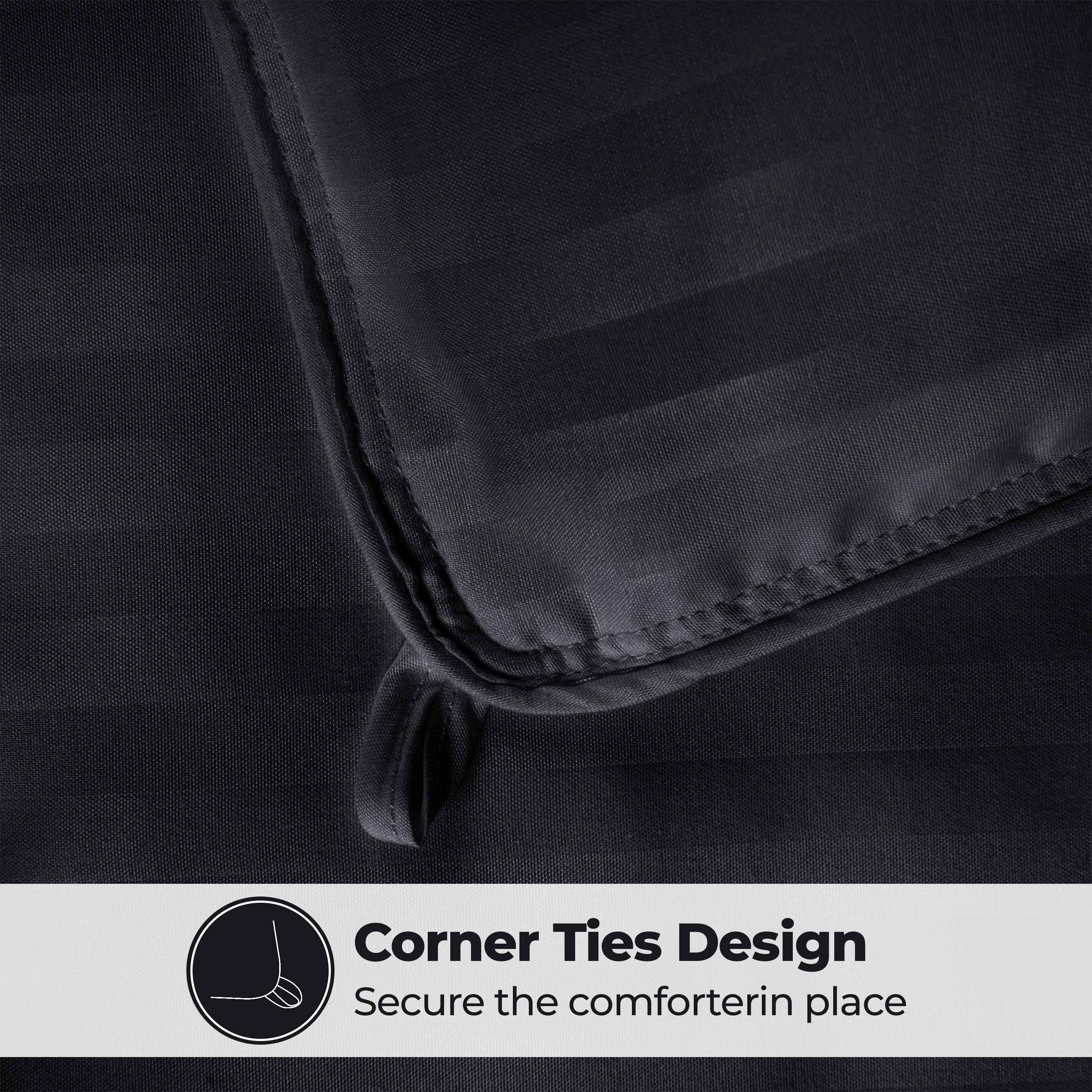 Brushed Microfiber Down Alternative Medium Weight Striped Comforter - Comforter by Superior Brand