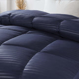 Brushed Microfiber Down Alternative Medium Weight Striped Comforter - Comforter by Superior Brand