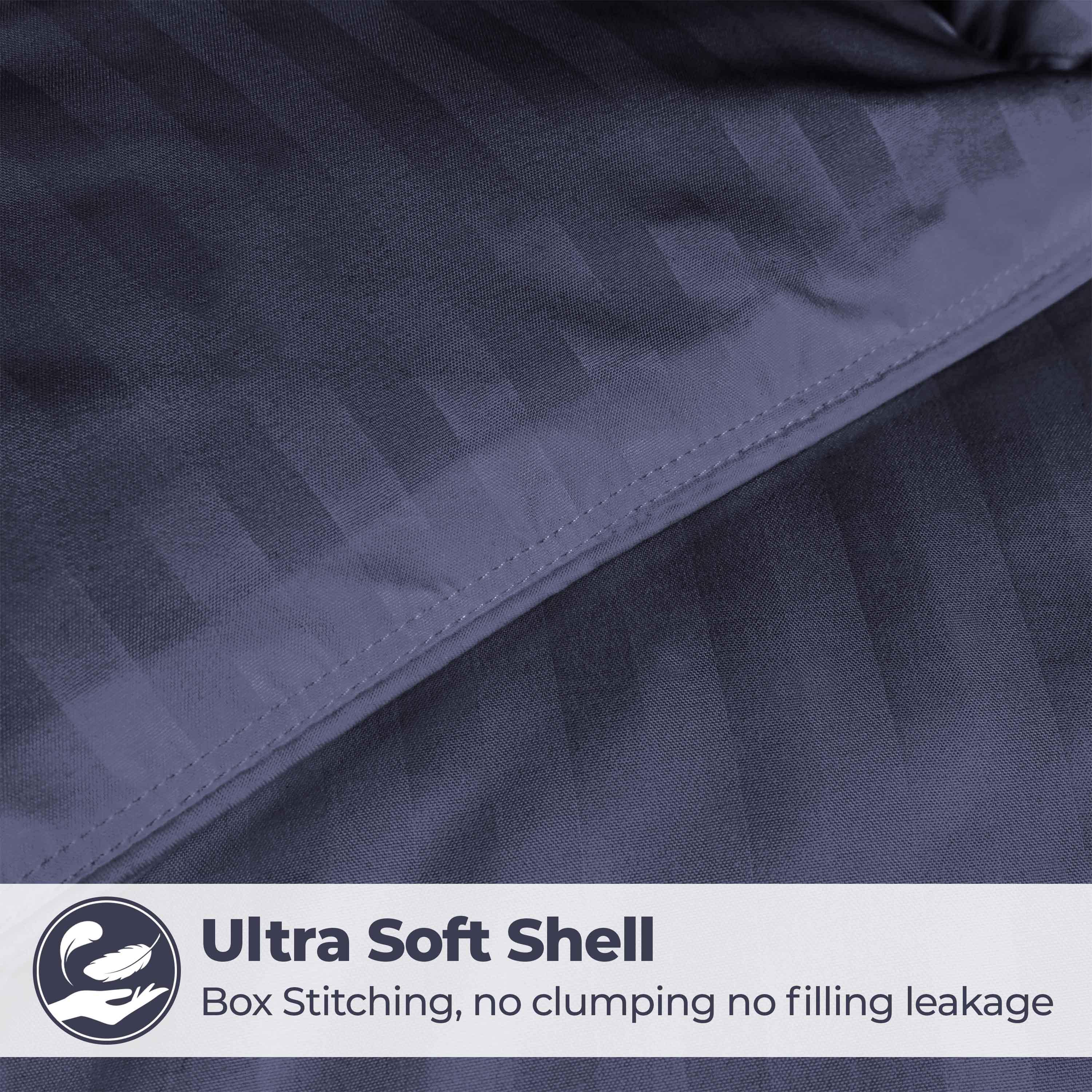 Brushed Microfiber Down Alternative Medium Weight Striped Comforter - Comforter by Superior Brand