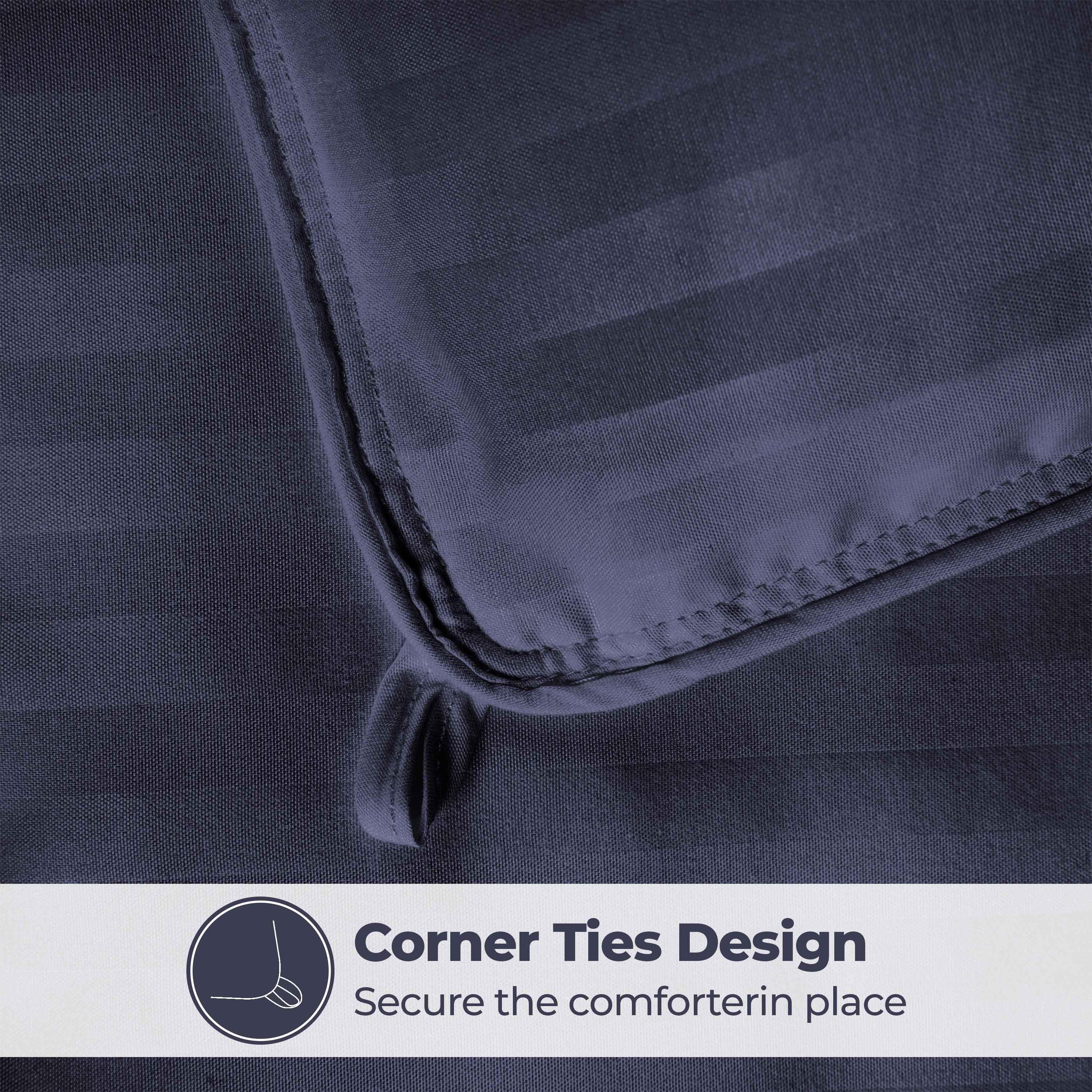 Brushed Microfiber Down Alternative Medium Weight Striped Comforter - Comforter by Superior Brand