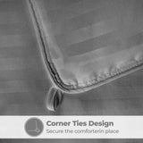 Brushed Microfiber Down Alternative Medium Weight Striped Comforter - Comforter by Superior Brand