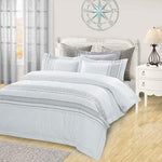 100% Cotton Embroidered Geometric Duvet Cover Set - Duvet Cover Set by Superior Brand