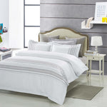 100% Cotton Embroidered Geometric Duvet Cover Set - Duvet Cover Set by Superior Brand