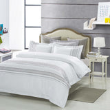 100% Cotton Embroidered Geometric Duvet Cover Set - Duvet Cover Set by Superior Brand