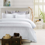 100% Cotton Embroidered Geometric Duvet Cover Set - Duvet Cover Set by Superior Brand