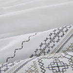 100% Cotton Embroidered Geometric Duvet Cover Set - Duvet Cover Set by Superior Brand
