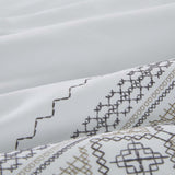 100% Cotton Embroidered Geometric Duvet Cover Set - Duvet Cover Set by Superior Brand