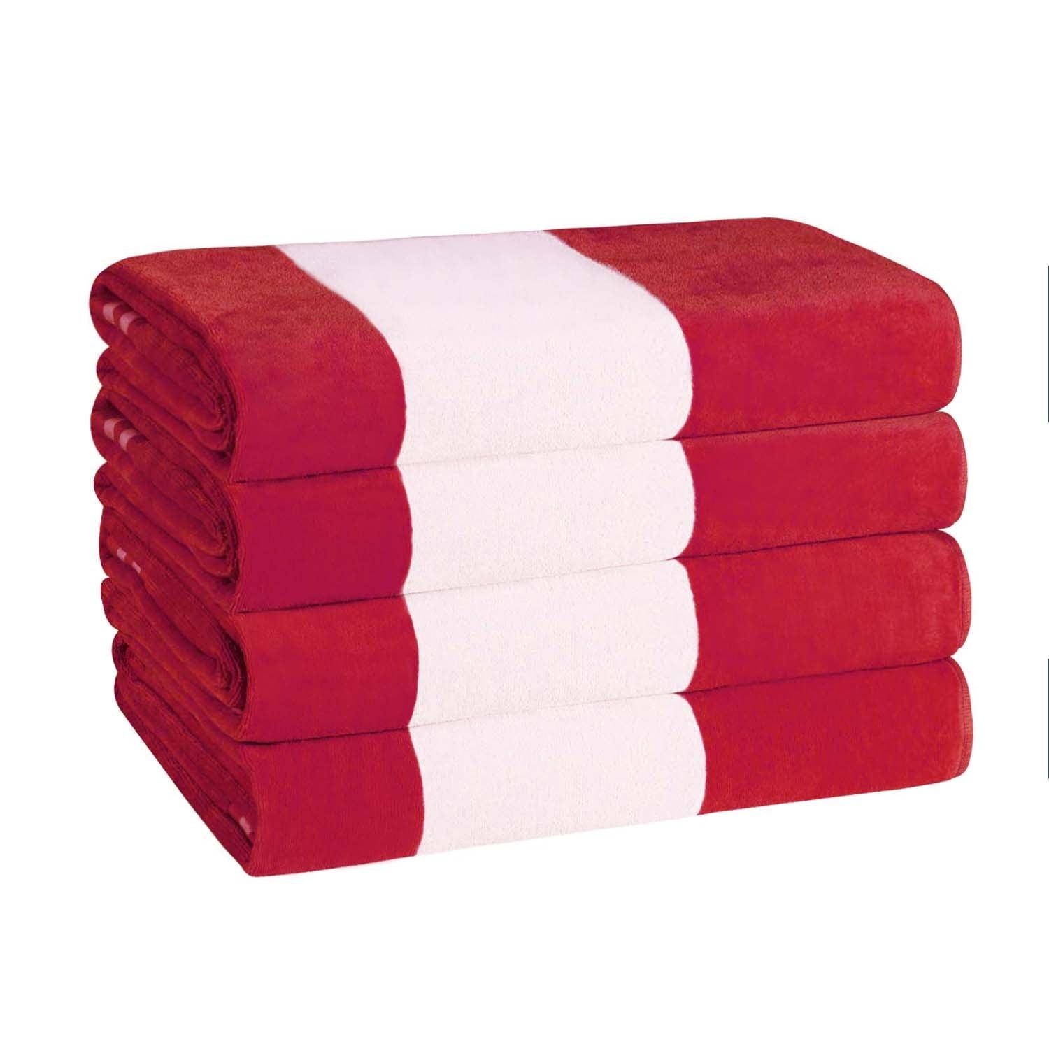 Cabana Stripe Oversized Cotton Beach Towel Set of 2, 4, or 6 Piece - Beach Towel by Superior Brand