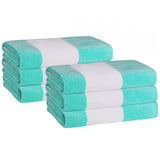 Cabana Stripe Oversized Cotton Beach Towel Set of 2, 4, or 6 Piece - Beach Towel by Superior Brand