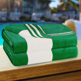 Cabana Stripe Oversized Cotton Beach Towel Set of 2, 4, or 6 Piece - Beach Towel by Superior Brand