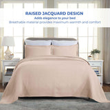 Lightweight Cotton Bedspread Sets 3-Piece Celtic Circle Jacquard Matelassé - Bedspread by Superior Brand