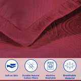 Lightweight Cotton Bedspread Sets 3-Piece Celtic Circle Jacquard Matelassé - Bedspread by Superior Brand