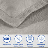 Lightweight Cotton Bedspread Sets 3-Piece Celtic Circle Jacquard Matelassé - Bedspread by Superior Brand