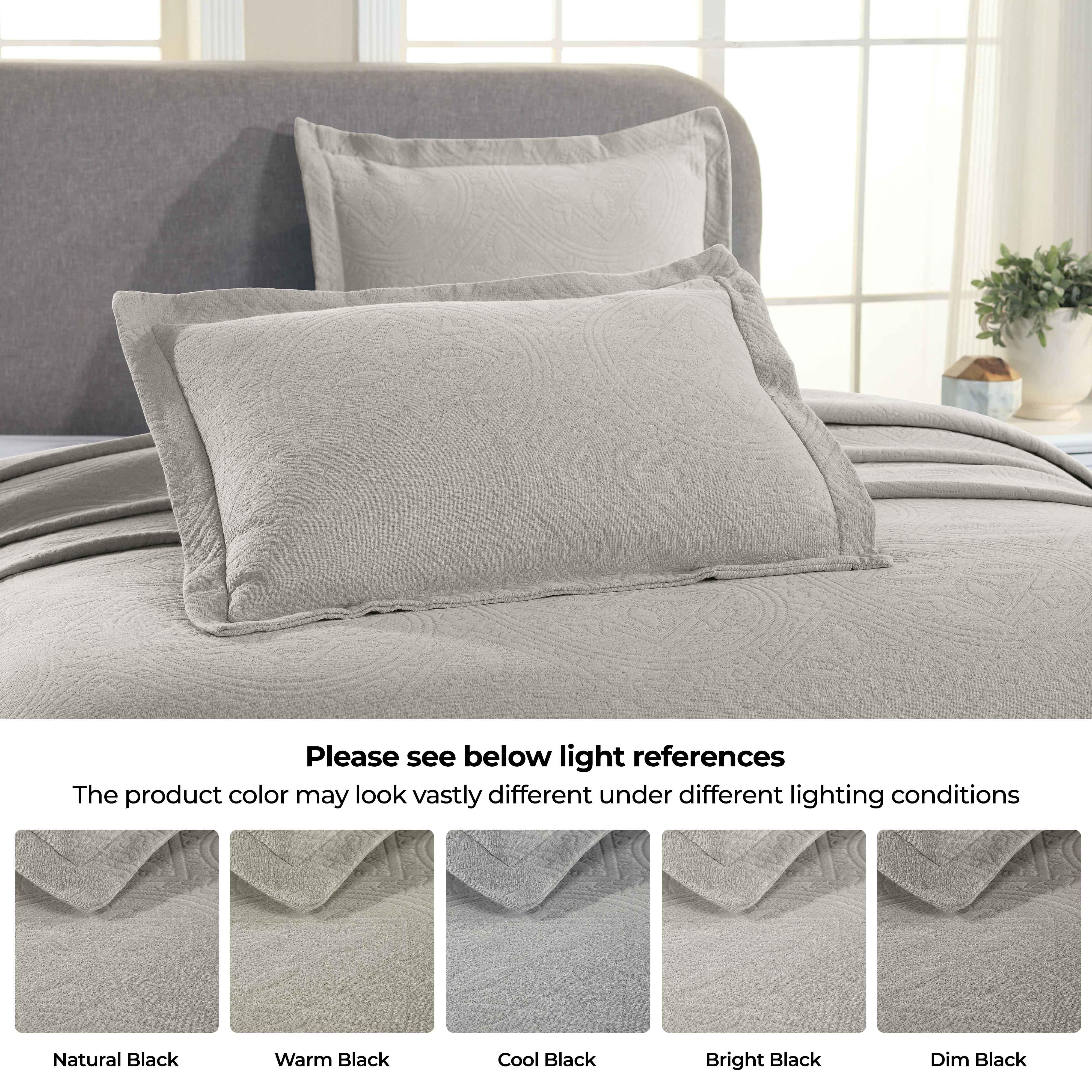 Lightweight Cotton Bedspread Sets 3-Piece Celtic Circle Jacquard Matelassé - Bedspread by Superior Brand