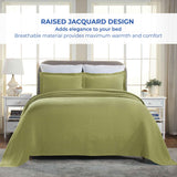 Lightweight Cotton Bedspread Sets 3-Piece Celtic Circle Jacquard Matelassé - Bedspread by Superior Brand