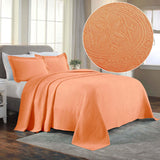 Lightweight Cotton Bedspread Sets 3-Piece Celtic Circle Jacquard Matelassé - Bedspread by Superior Brand