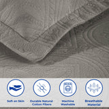 Lightweight Cotton Bedspread Sets 3-Piece Celtic Circle Jacquard Matelassé - Bedspread by Superior Brand