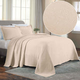 Lightweight Cotton Bedspread Sets 3-Piece Celtic Circle Jacquard Matelassé - Bedspread by Superior Brand