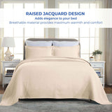 Lightweight Cotton Bedspread Sets 3-Piece Celtic Circle Jacquard Matelassé - Bedspread by Superior Brand