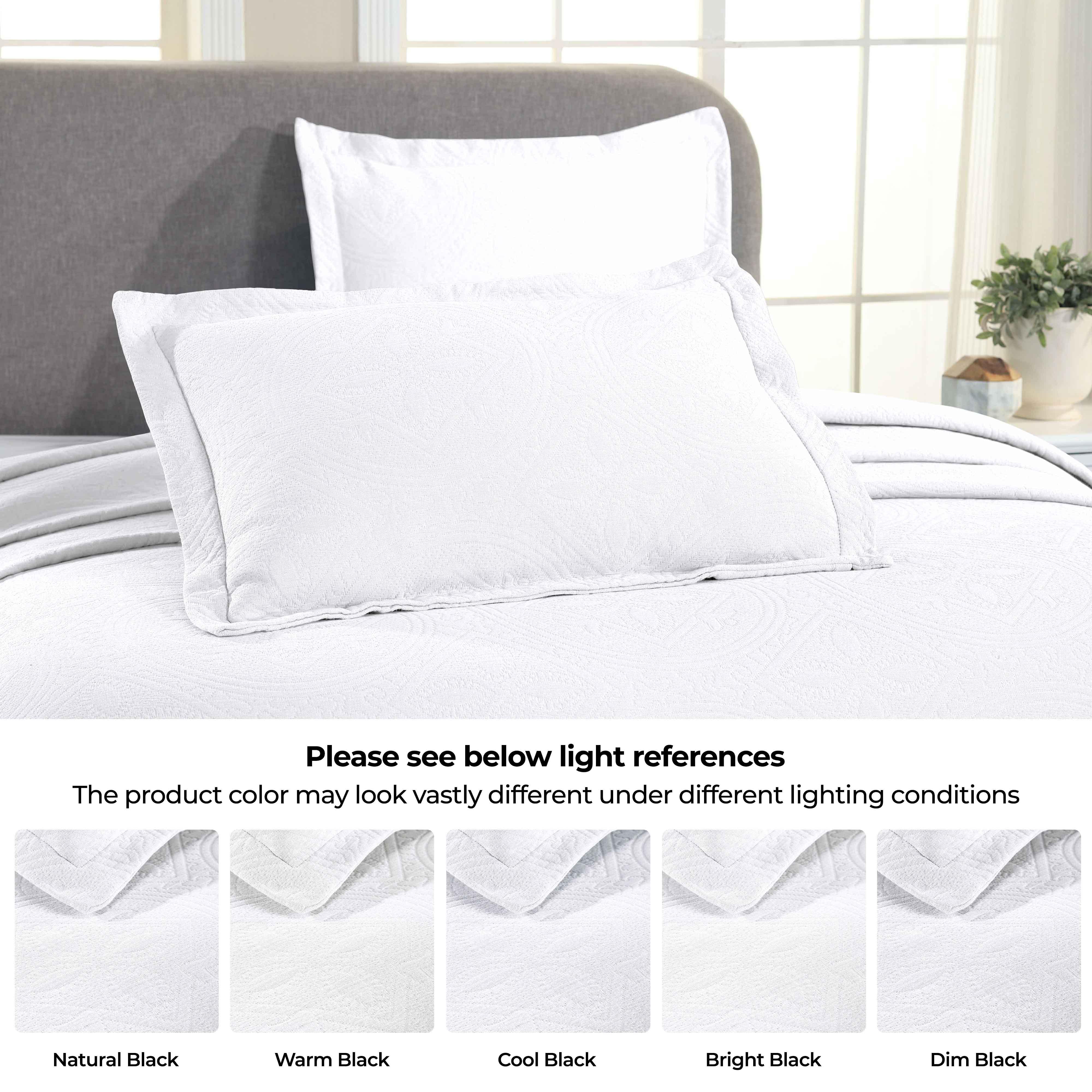 Lightweight Cotton Bedspread Sets 3-Piece Celtic Circle Jacquard Matelassé - Bedspread by Superior Brand