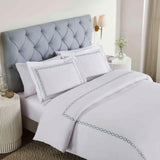 100% Cotton Chain Links Embroidered Duvet Cover Set - Duvet Cover Set by Superior Brand