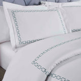 100% Cotton Chain Links Embroidered Duvet Cover Set - Duvet Cover Set by Superior Brand
