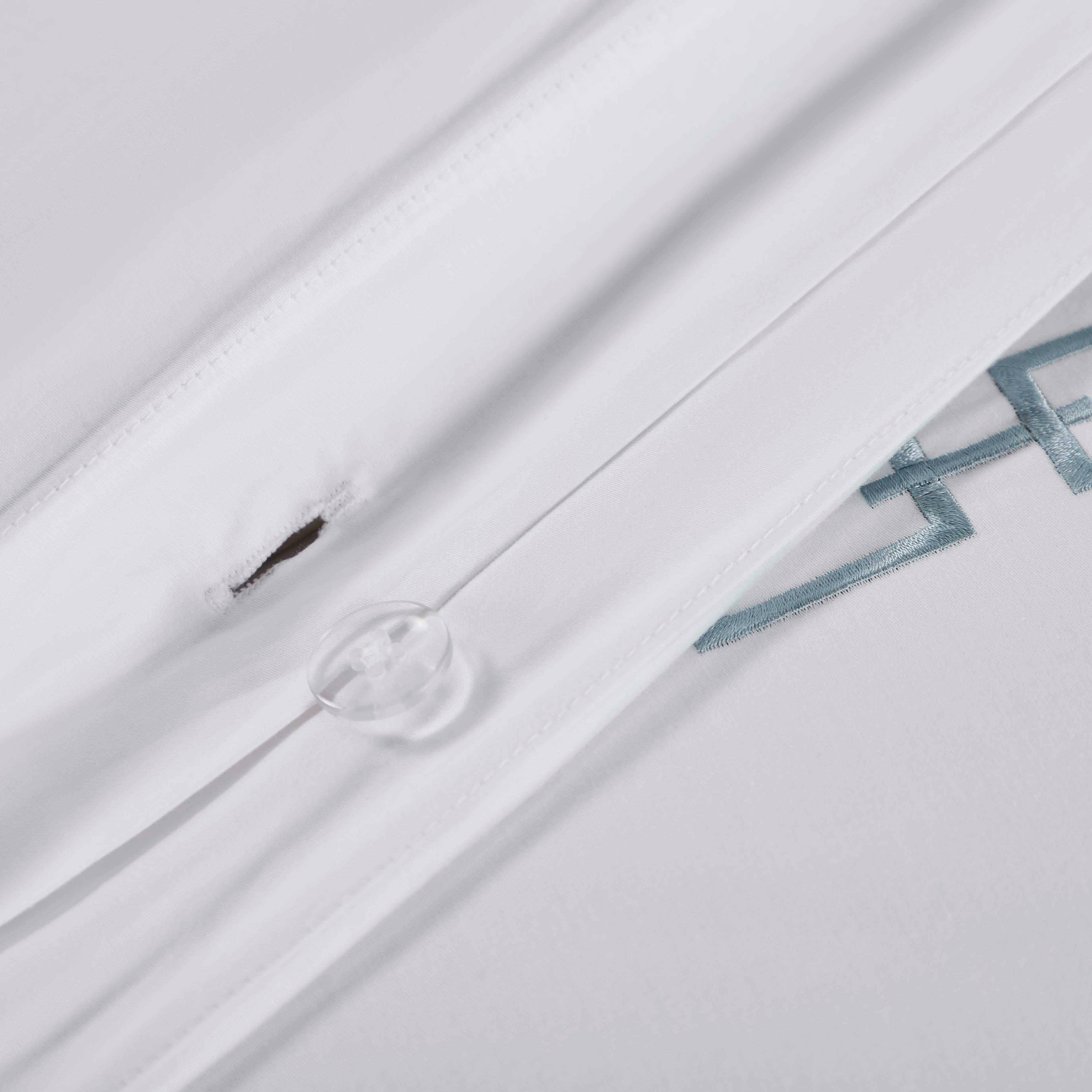 100% Cotton Chain Links Embroidered Duvet Cover Set - Duvet Cover Set by Superior Brand