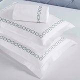 100% Cotton Chain Links Embroidered Duvet Cover Set - Duvet Cover Set by Superior Brand