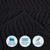 Chevron Zero Twist Jaquard Cotton 3 Piece Bathroom Towel Set - Towel Set by Superior Brand