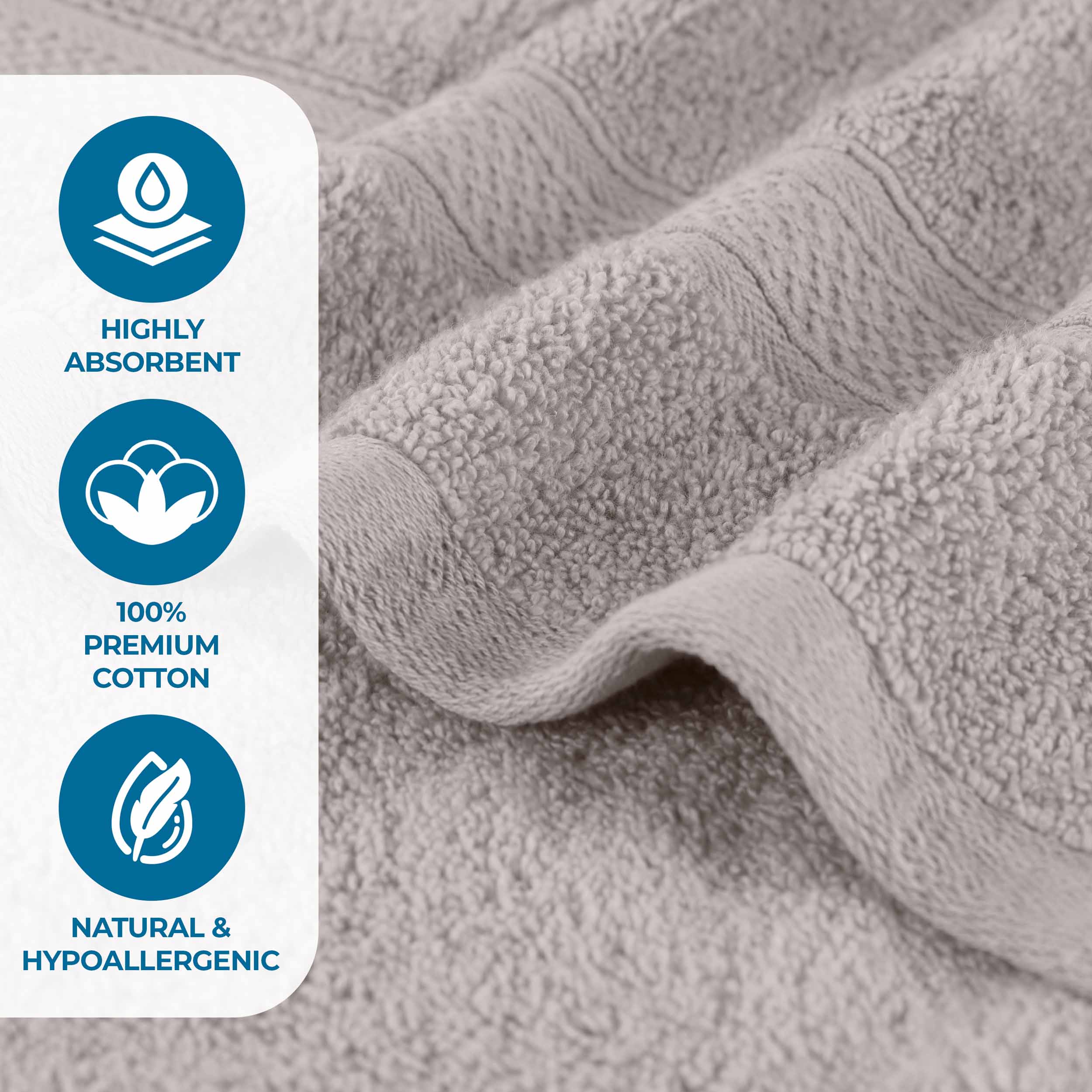 Chevron Zero Twist Solid and Jacquard Cotton 8 Piece Towel Set - Towel Set by Superior Brand