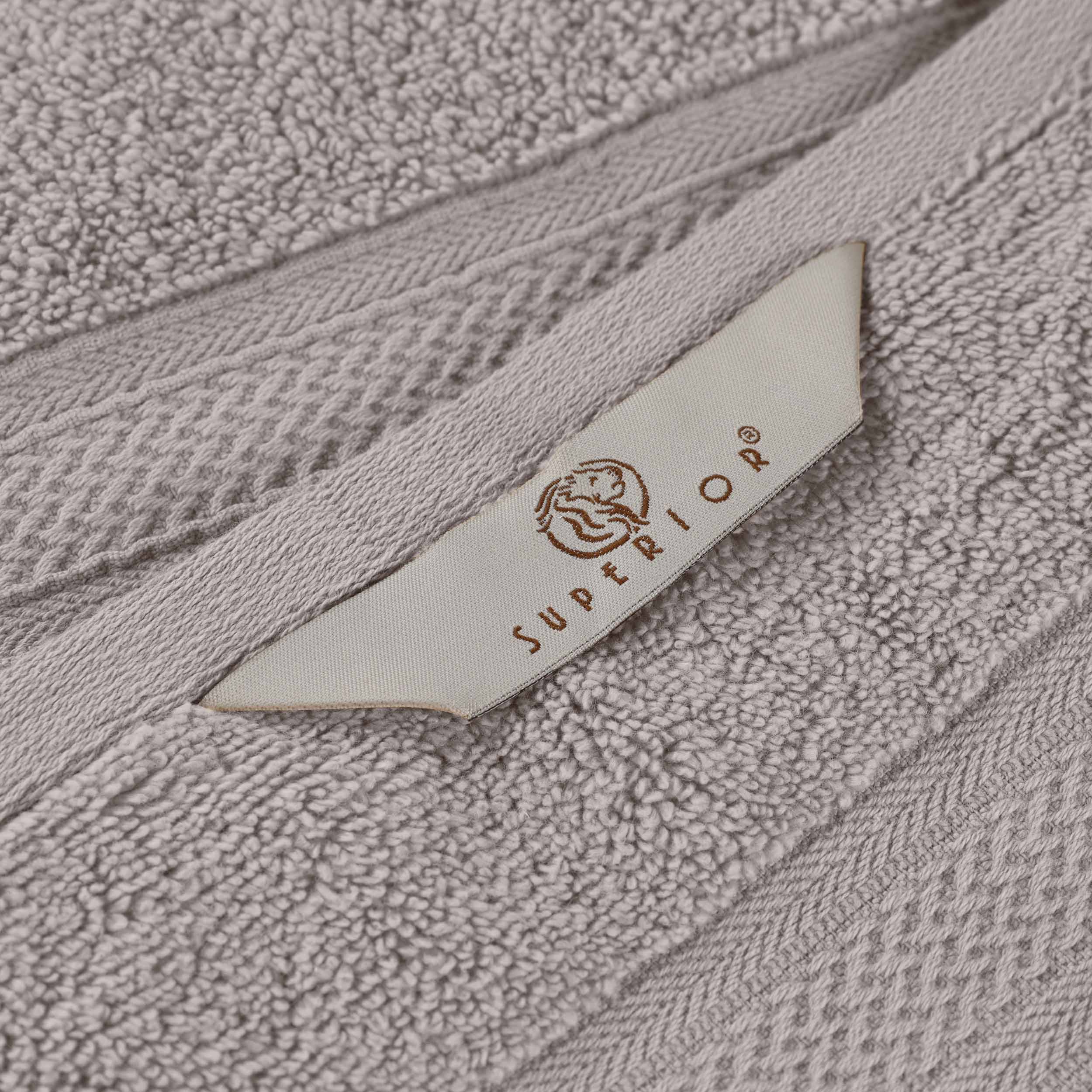 Chevron Zero Twist Solid and Jacquard Cotton 8 Piece Towel Set - Towel Set by Superior Brand