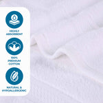 Chevron Zero Twist Solid and Jacquard Cotton 8 Piece Towel Set - Towel Set by Superior Brand
