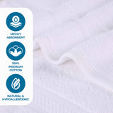 Chevron Zero Twist Solid and Jacquard Cotton 8 Piece Towel Set - Towel Set by Superior Brand