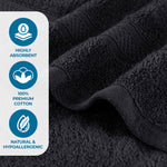 Chevron Zero Twist Solid and Jacquard Soft Cotton 12 Piece Towel Set - Towel Set by Superior Brand
