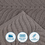 Chevron Zero Twist Solid and Jacquard Soft Cotton 12 Piece Towel Set - Towel Set by Superior Brand