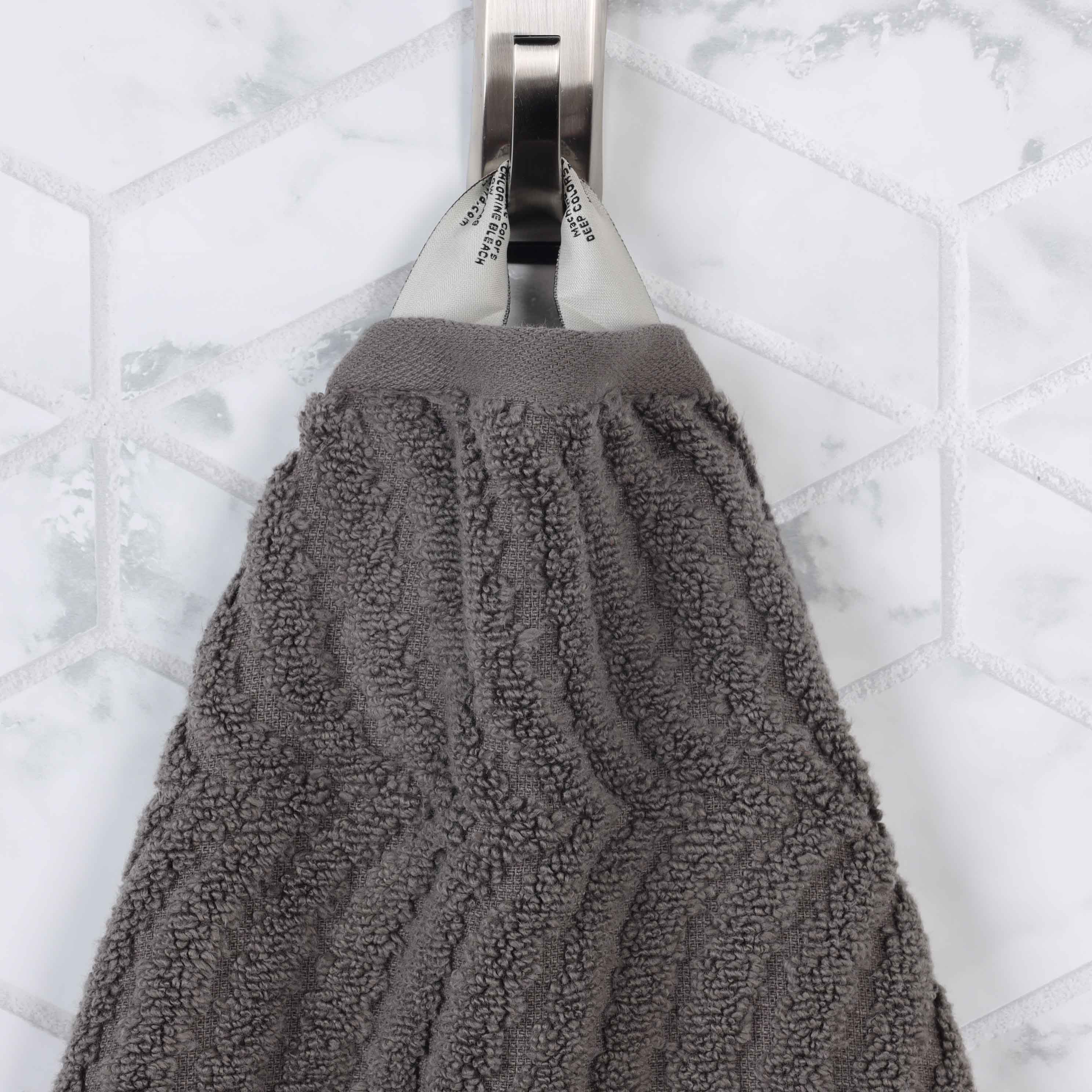 Chevron Zero Twist Solid and Jacquard Soft Cotton 12 Piece Towel Set - Towel Set by Superior Brand