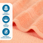 Chevron Zero Twist Solid and Jacquard Soft Cotton 12 Piece Towel Set - Towel Set by Superior Brand