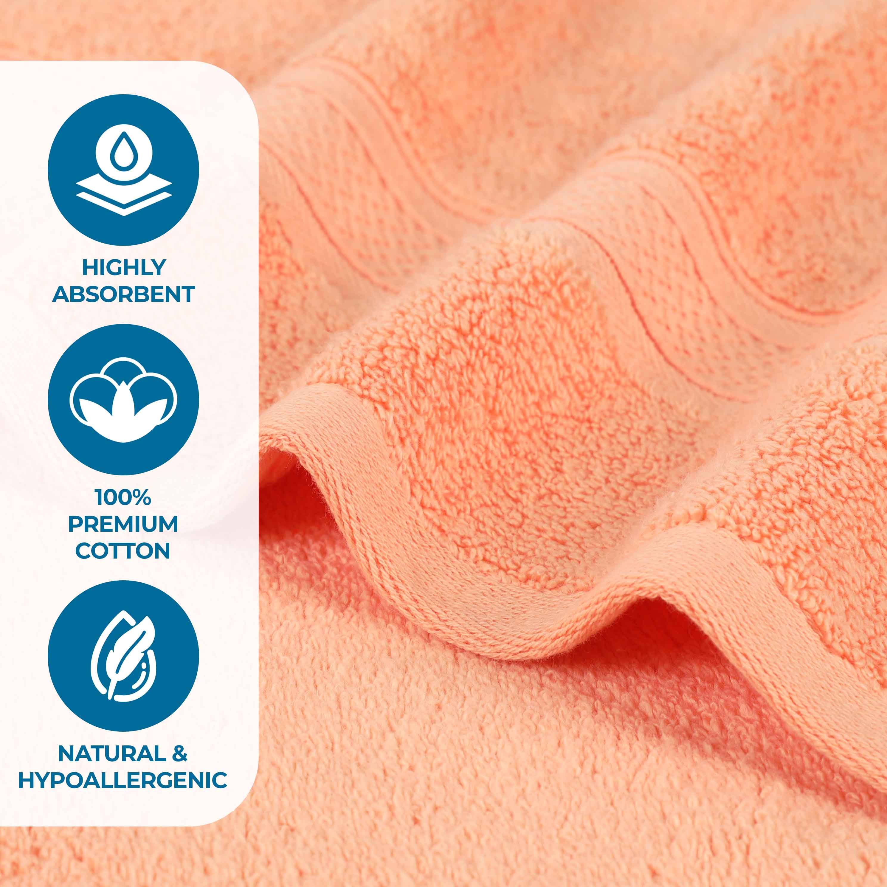 Chevron Zero Twist Solid and Jacquard Soft Cotton 12 Piece Towel Set - Towel Set by Superior Brand