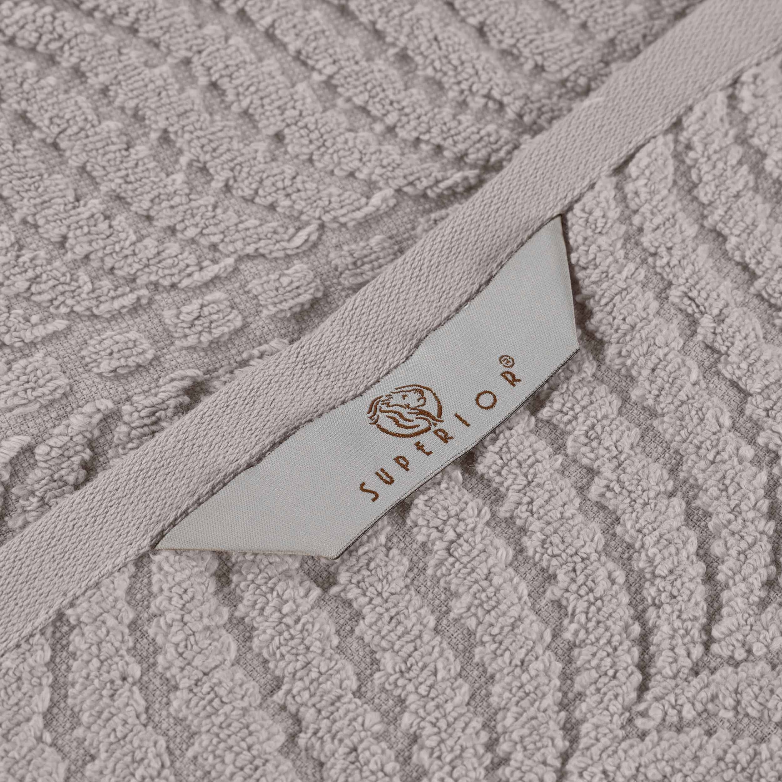 Zero Twist Cotton Solid and Jacquard Bath Towel Set of 4 - Bath Towel by Superior Brand