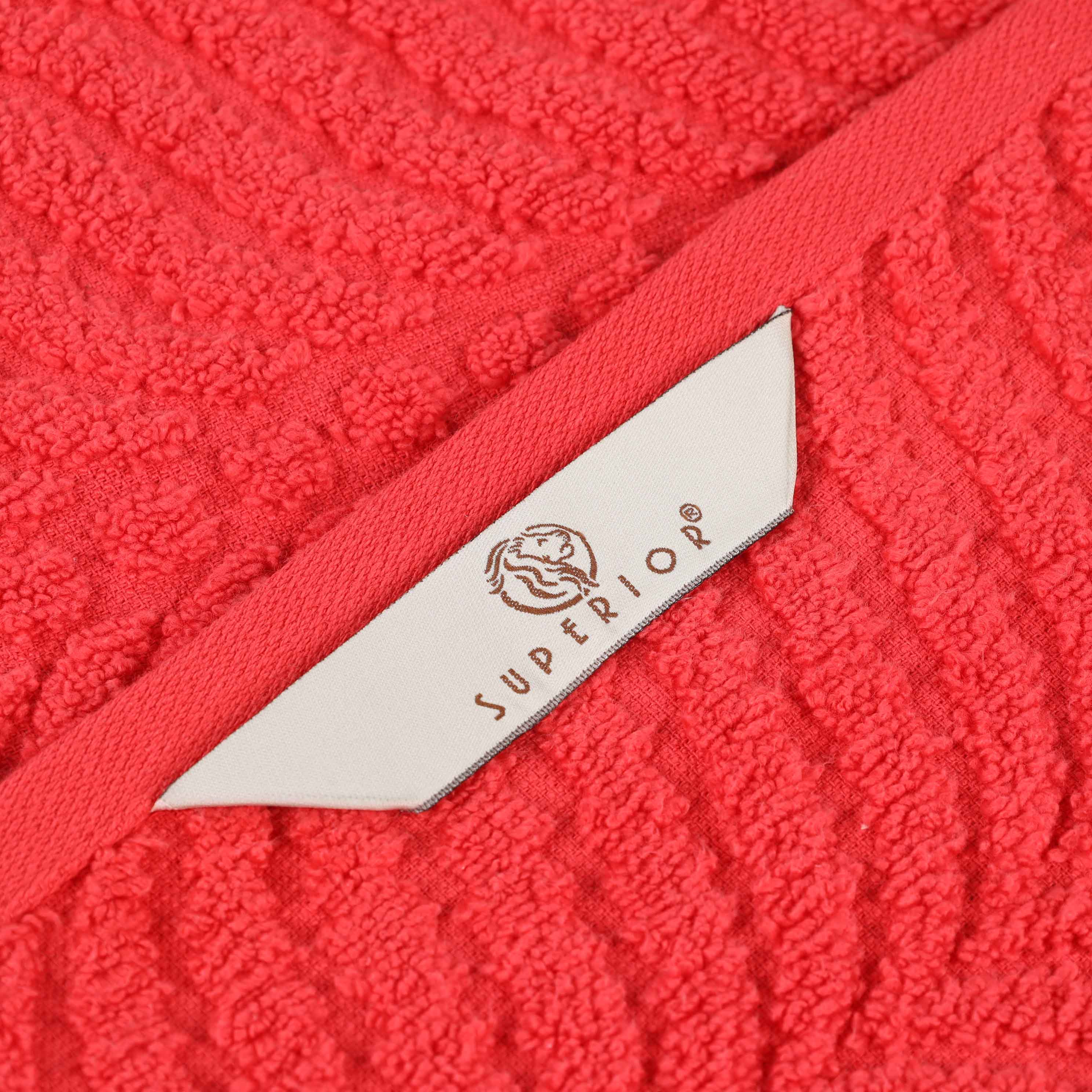 Zero Twist Cotton Solid and Jacquard Bath Towel Set of 4 - Bath Towel by Superior Brand