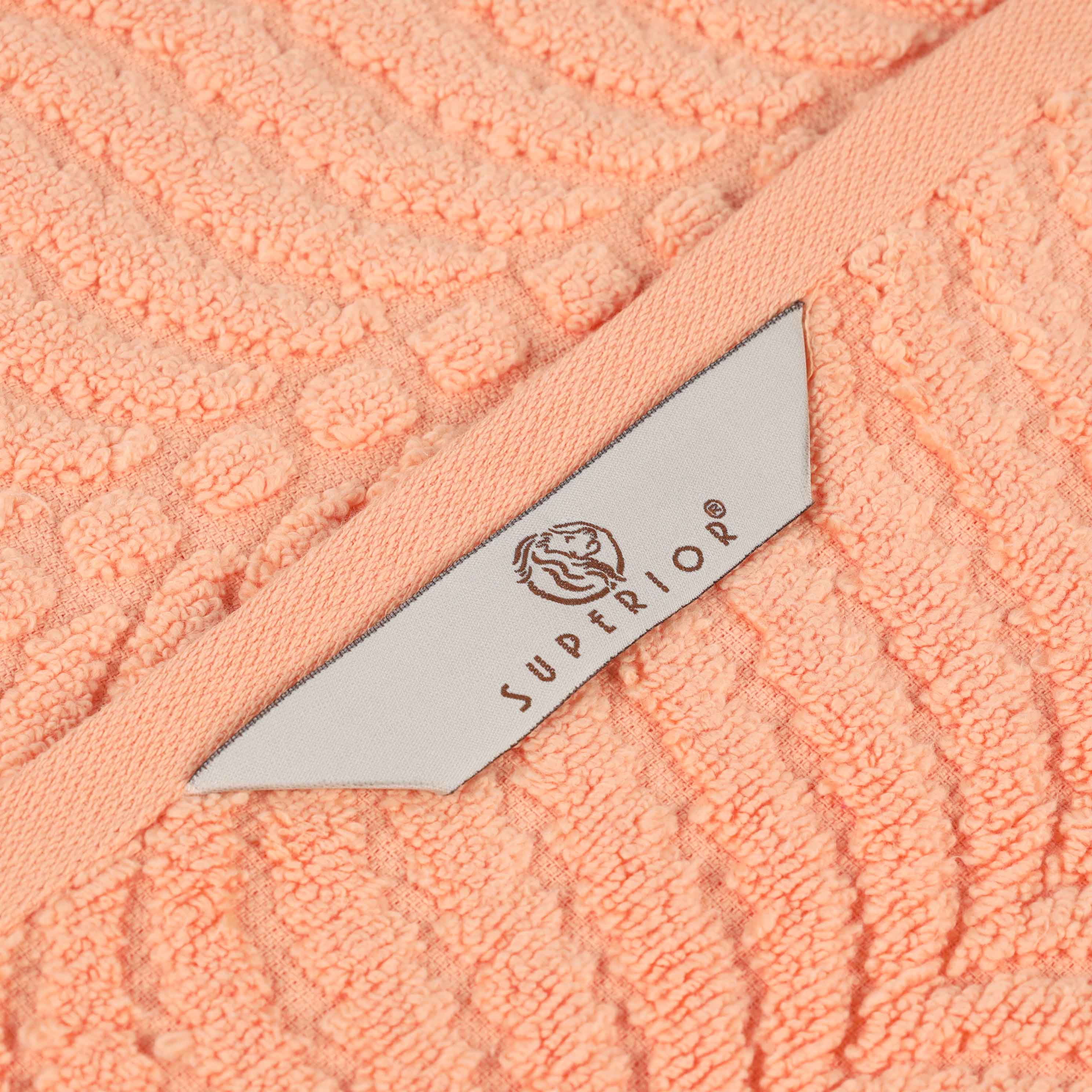 Zero Twist Cotton Solid and Jacquard Bath Towel Set of 4 - Bath Towel by Superior Brand