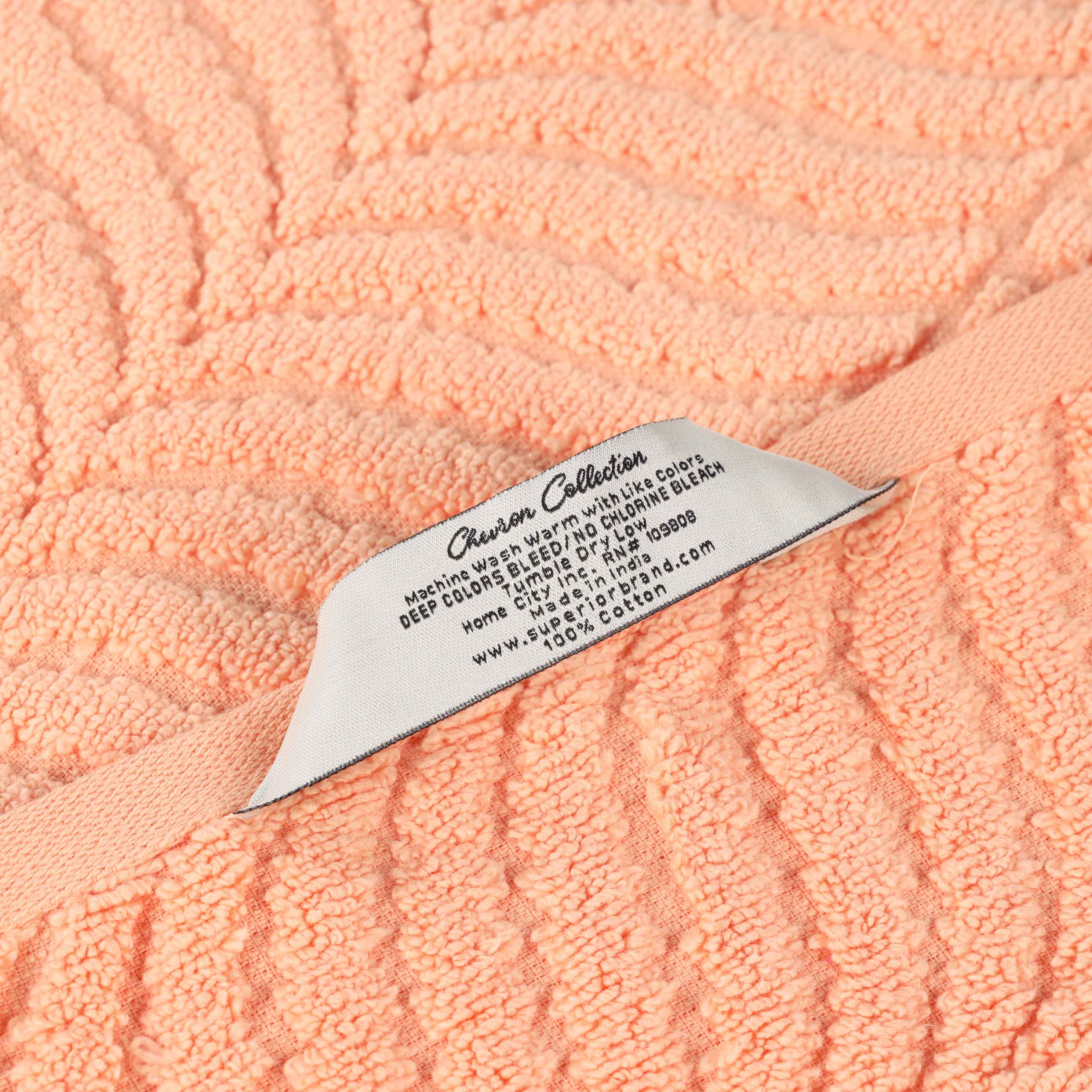 Zero Twist Cotton Solid and Jacquard Bath Towel Set of 4 - Bath Towel by Superior Brand