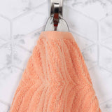 Zero Twist Cotton Solid and Jacquard Bath Towel Set of 4 - Bath Towel by Superior Brand