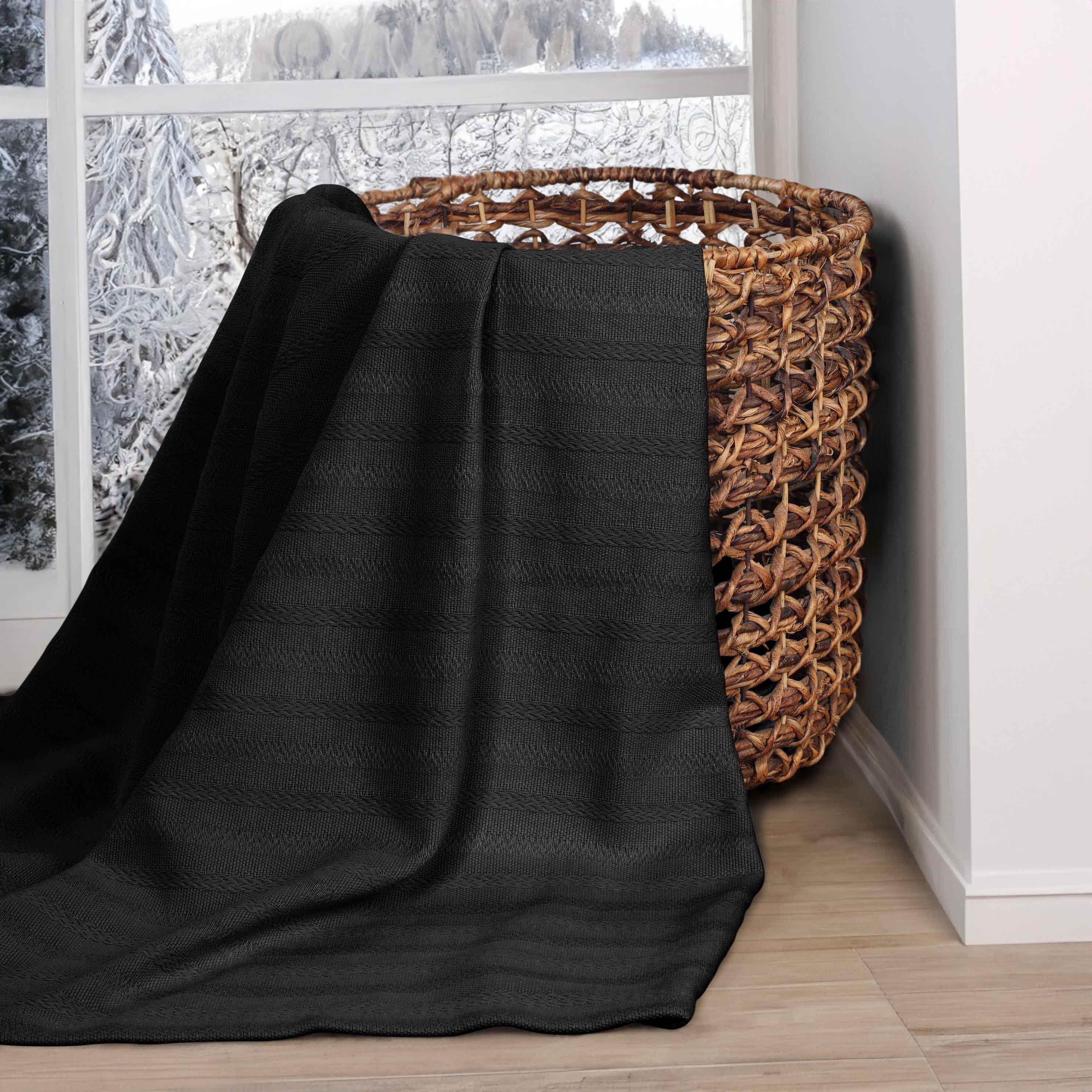 100% Cotton Woven Blanket – Clara Jacquard - All-Season Comfort - Blanket by Superior Brand