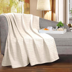 100% Cotton Woven Blanket – Clara Jacquard - All-Season Comfort - Blanket by Superior Brand