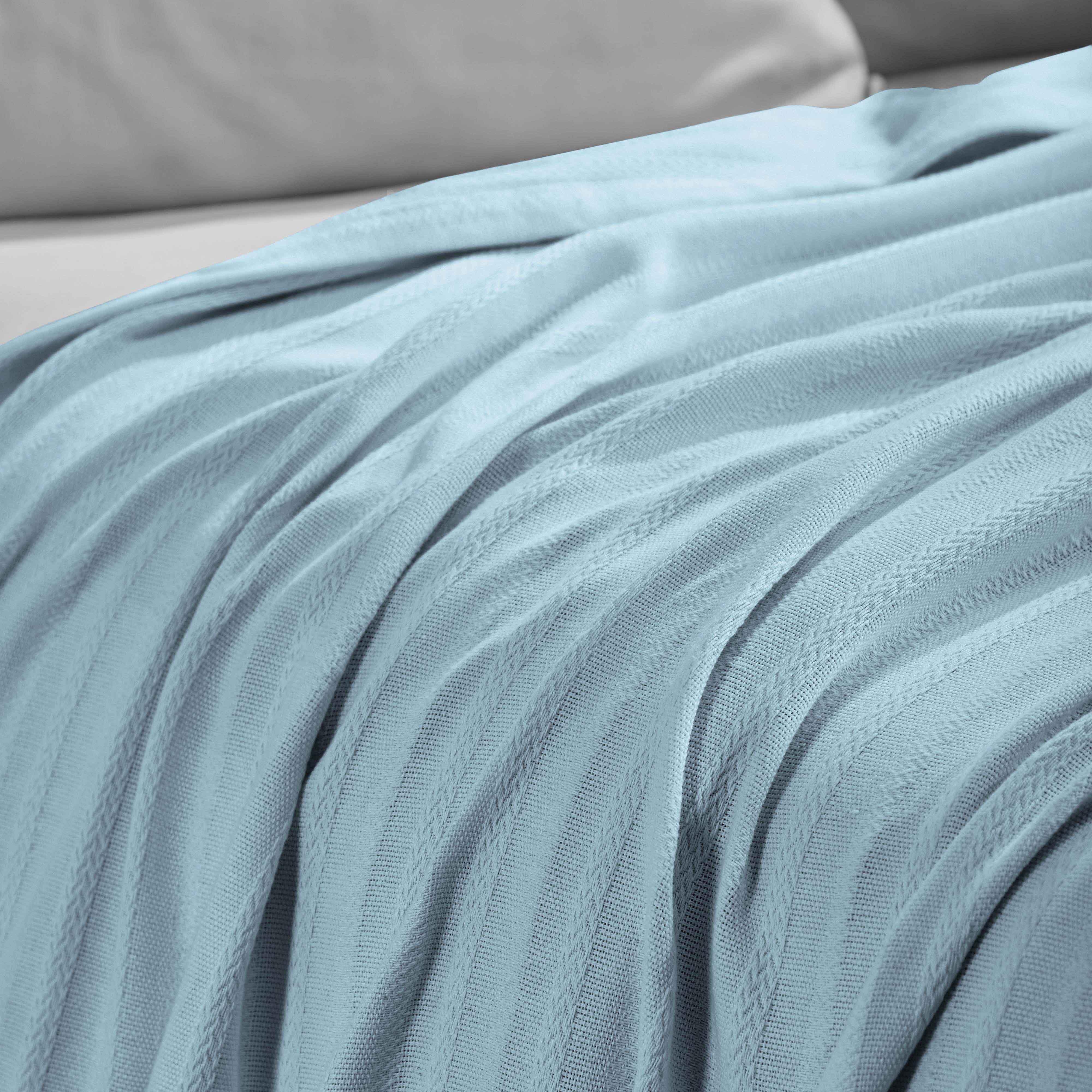 100% Cotton Woven Blanket – Clara Jacquard - All-Season Comfort - Blanket by Superior Brand