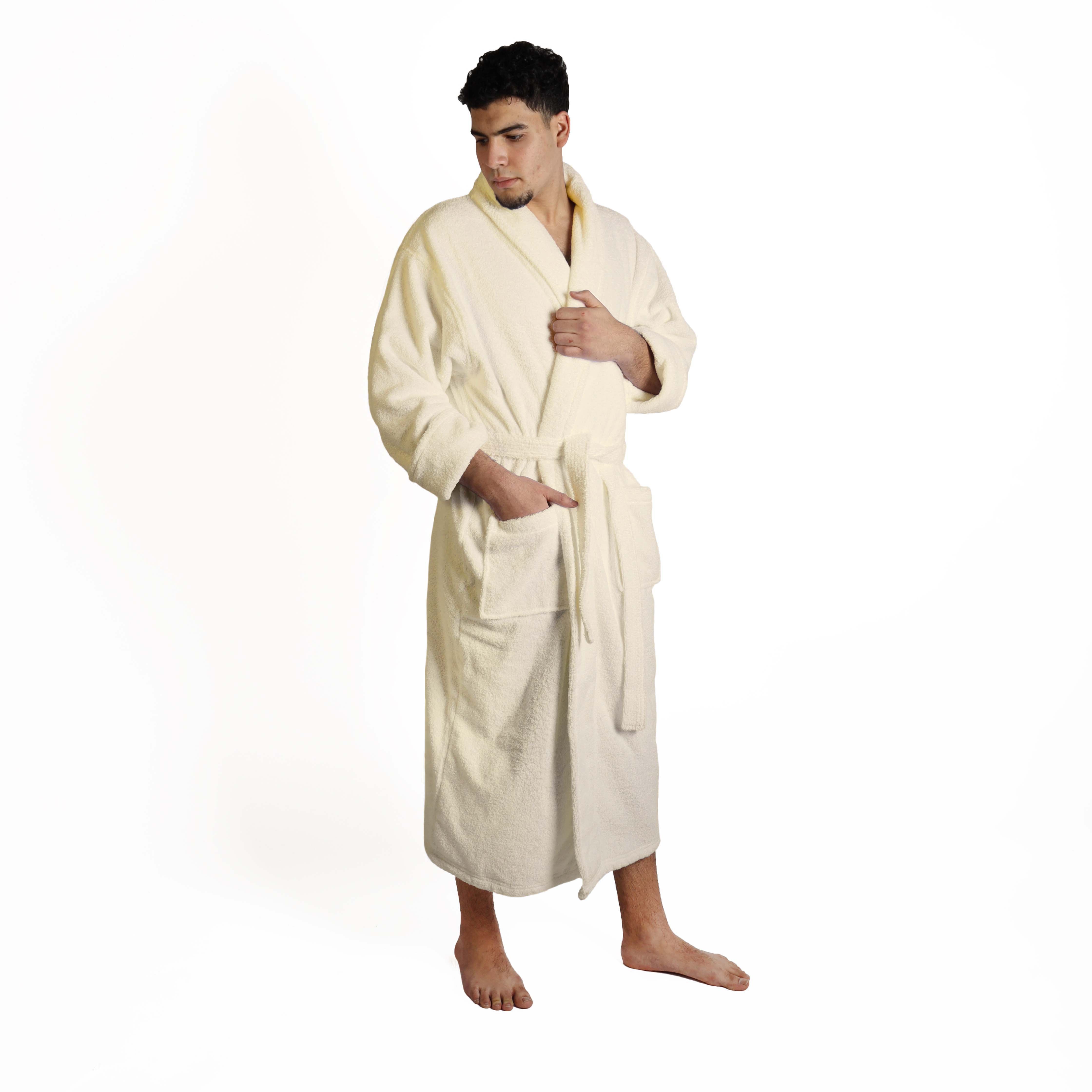 Classic Men's Bath Robe Turkish Cotton Bathrobe with Adjustable Belt - Bath Robe by Superior Brand