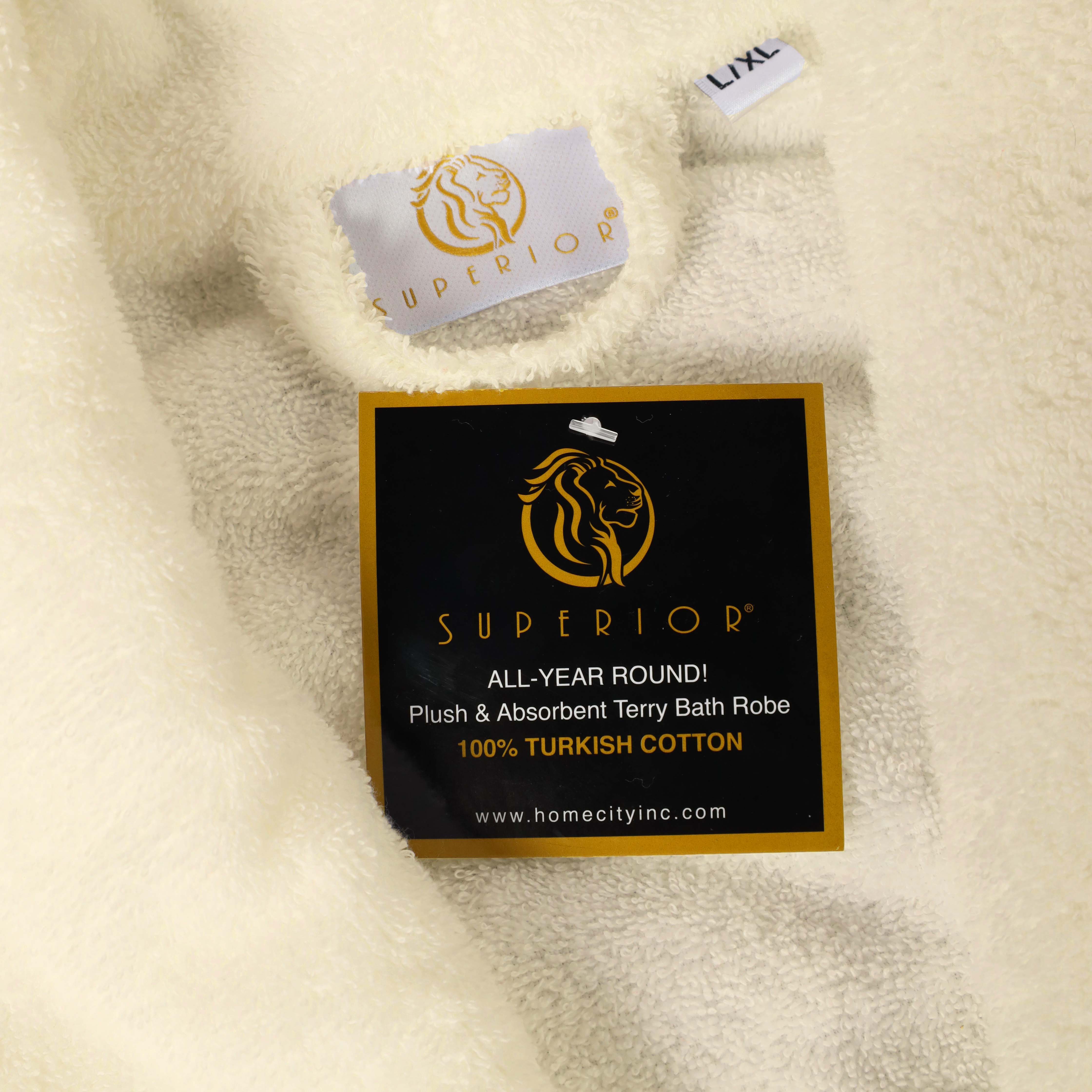 Classic Men's Bath Robe Turkish Cotton Bathrobe with Adjustable Belt - Bath Robe by Superior Brand