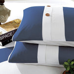 100% Cotton Nautical Stripe Duvet Cover Set Cotton - Duvet Cover Set by Superior Brand