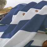 100% Cotton Nautical Stripe Duvet Cover Set Cotton - Duvet Cover Set by Superior Brand